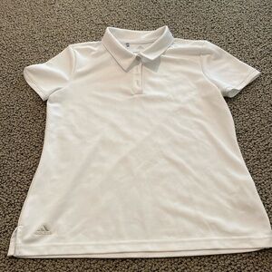 Adidas White Girls Golf Shirt Size Large in Like New Condition